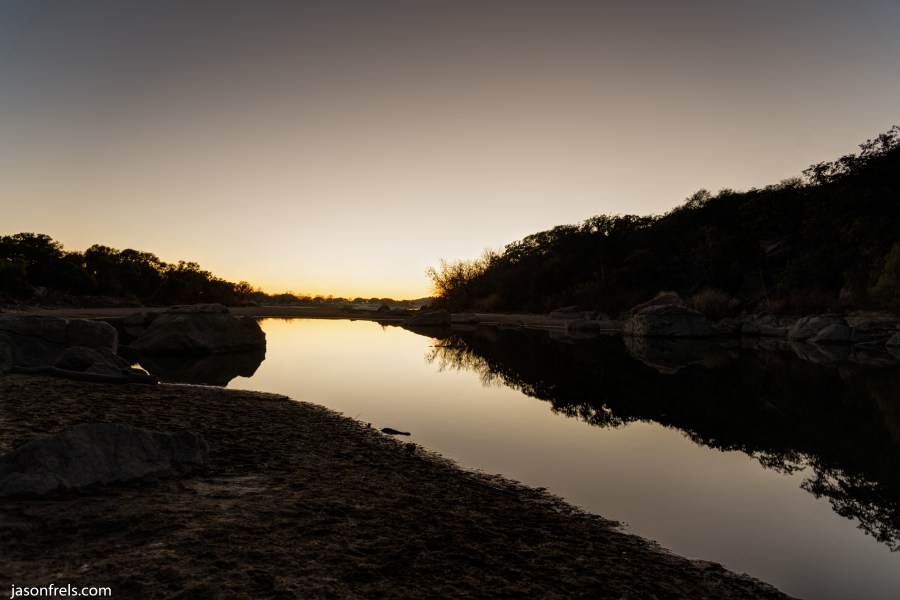 Inks Lake sunset in HDR