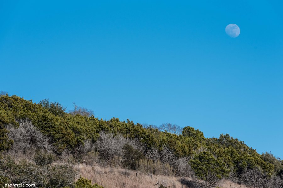 Moon over Balcones Canyonlands National Wildlife Refuge