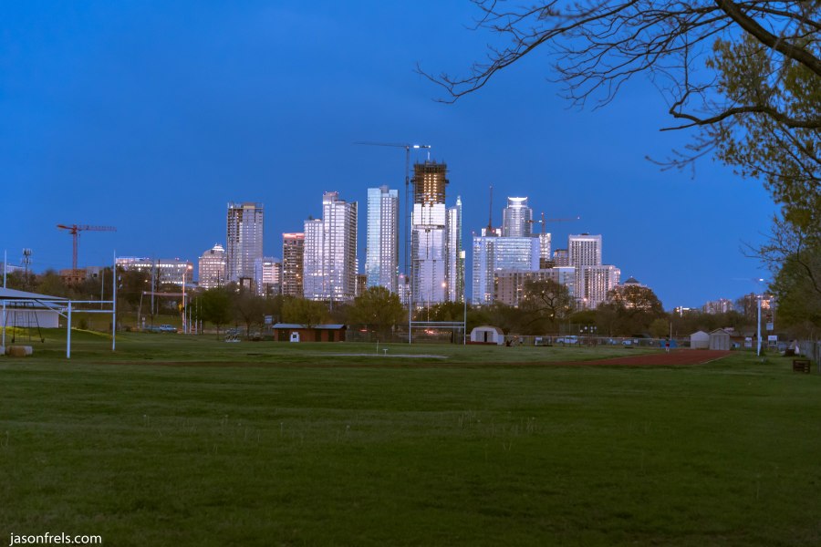 Austin Texas skyline at dusk twilight