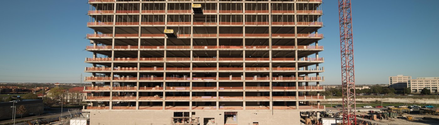Building under construction Austin Texas Domain
