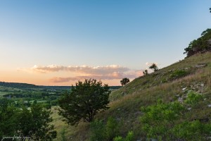 Balcones Canyonlands National Wildlife Refuge sunset on hiking trail