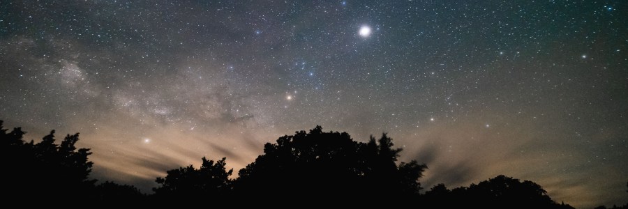 Night sky from Colorado Bend State Park Texas