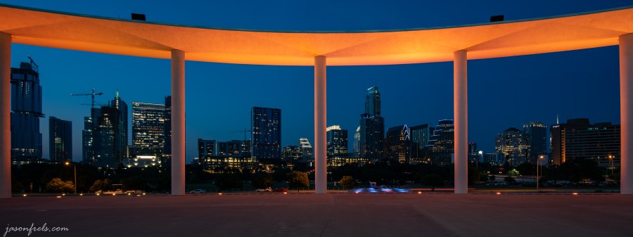 Austin Texas Long Center and Downtown Skyline