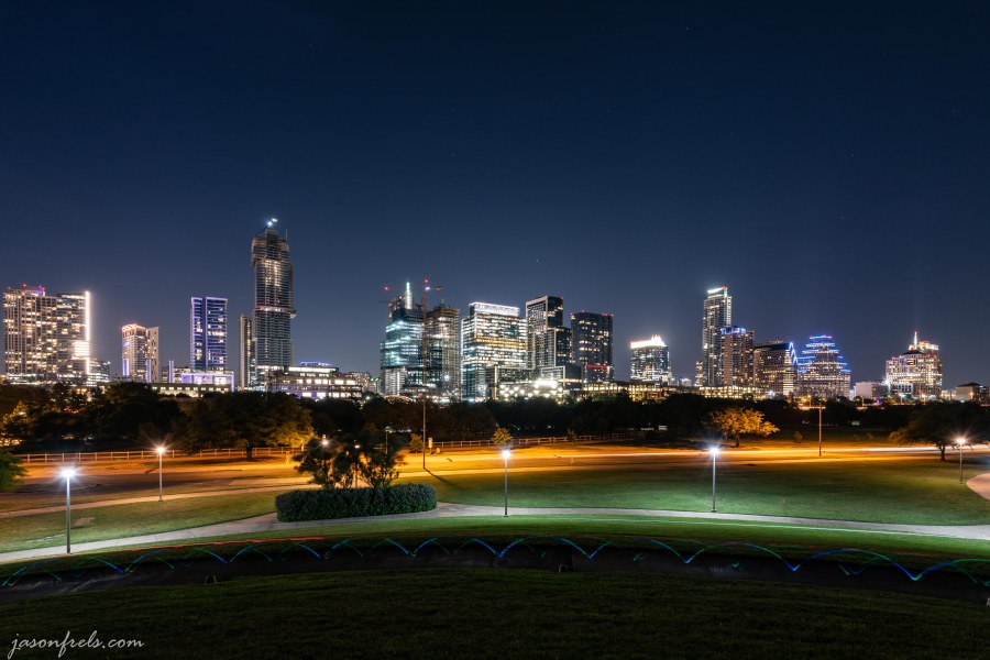 Austin Texas downtown city skyline at night