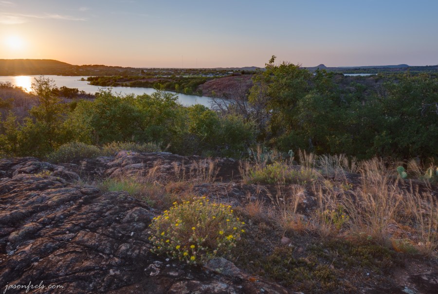 Inks Lake State Park HDR Sunset from granite