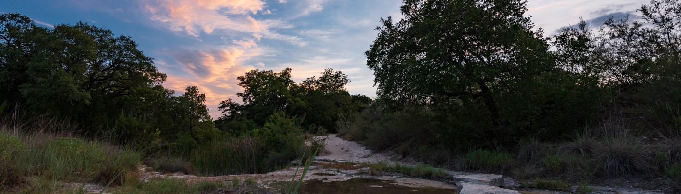 Stones across the creek at Balcones Canyonlands National Wildlife Refuge Texas