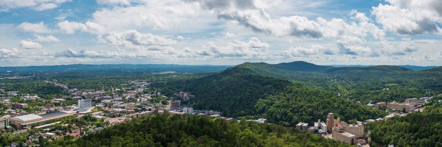 Panorama of Hot Springs Arkansas stitched from six photos