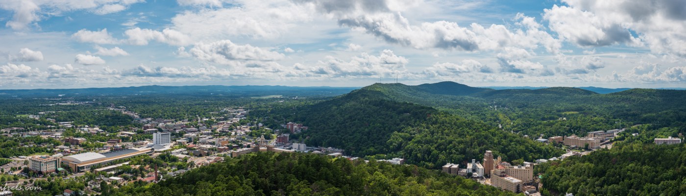 Panorama of Hot Springs Arkansas stitched from six photos