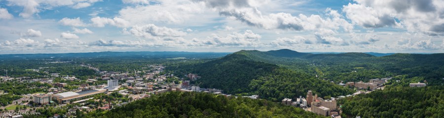 Panorama of Hot Springs Arkansas stitched from six photos