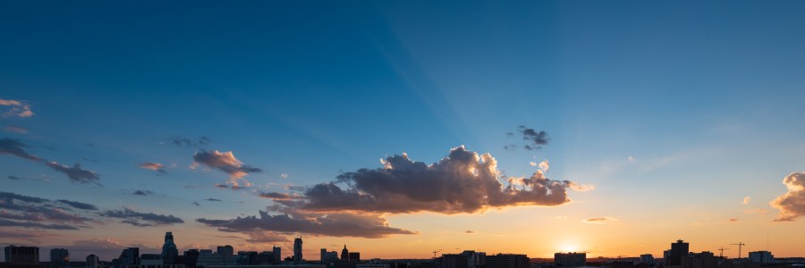 Sunset over downtown Austin Texas