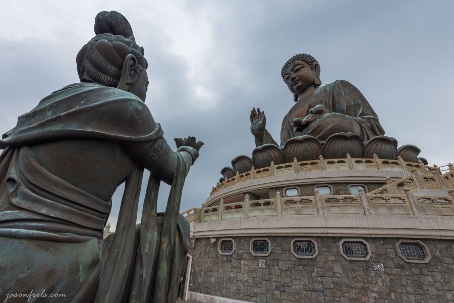 Big Budda or Tian Tan Buddha on Lantau Island in Hong Kong