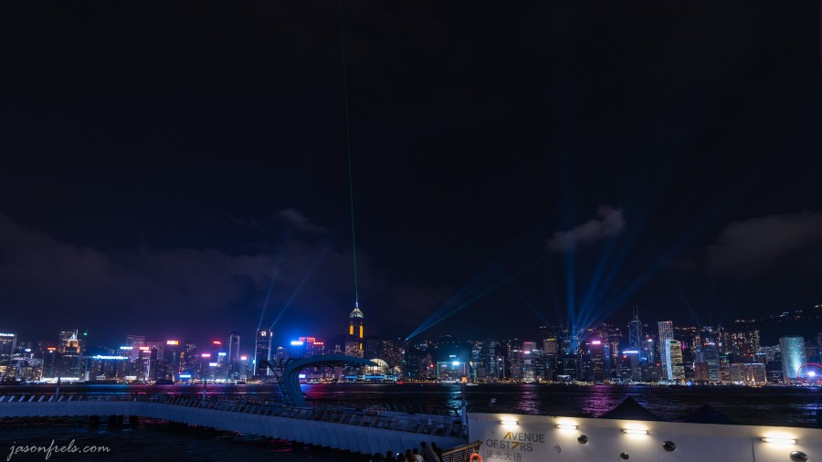 Laser light show at Hong Kong