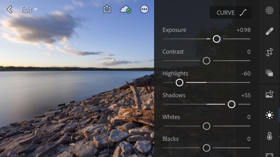 Adobe Lightroom CC App on iPhone