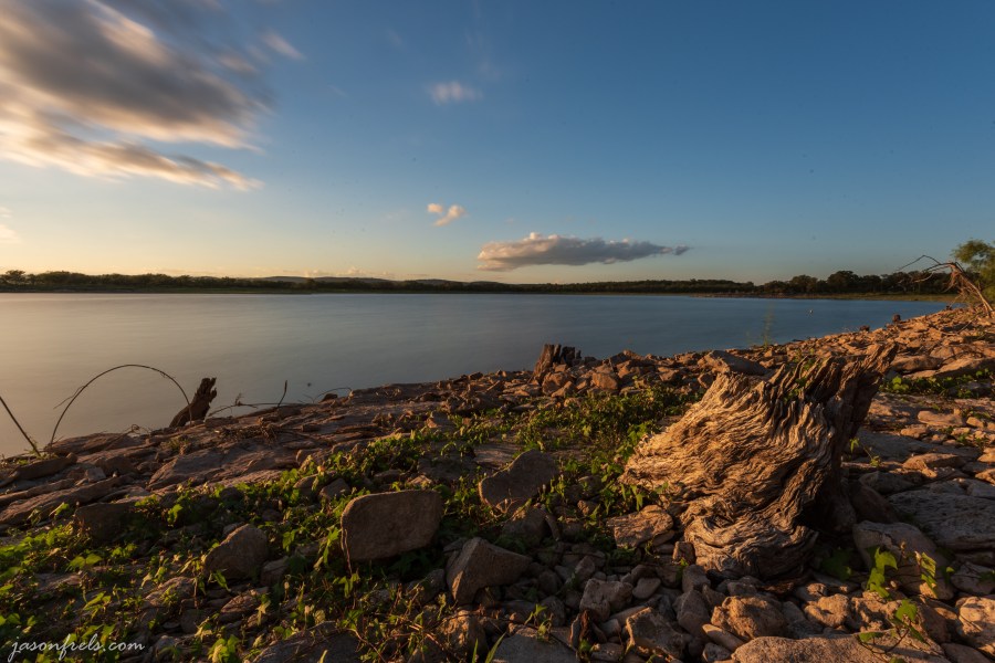 Sunset at Lake Buchanan, long exposure