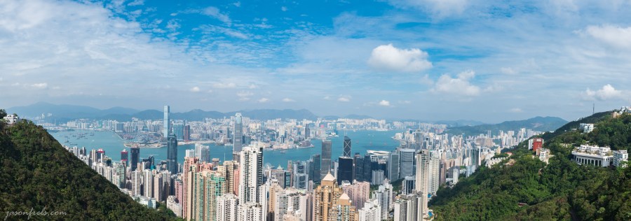 Panorama of Hong Kong as viewed from Victoria Peak