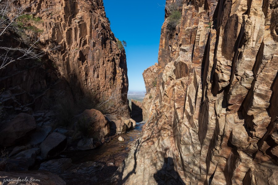View through the window at Big Bend National Park