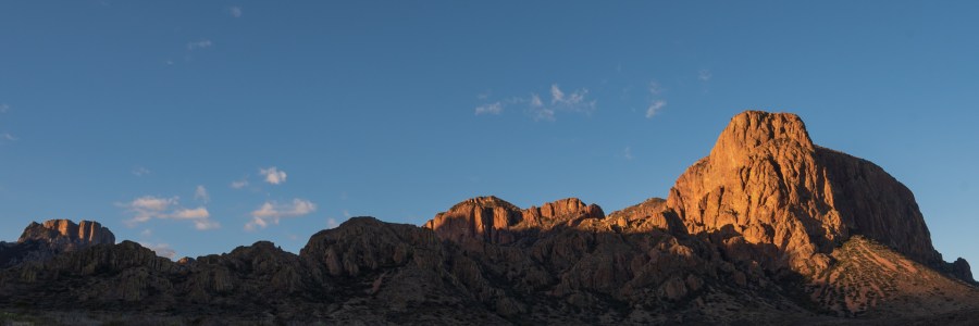 First light on peaks at Big Bend National Park