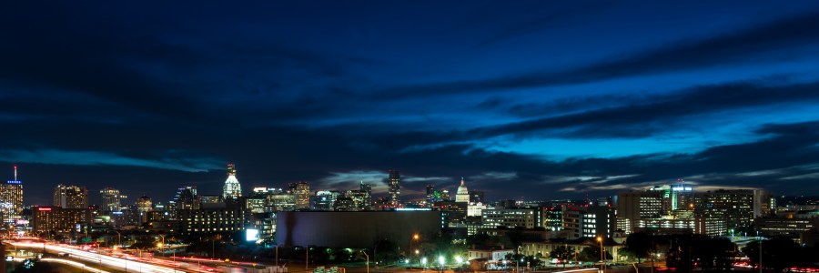 Downtown Austin Texas after Sunset