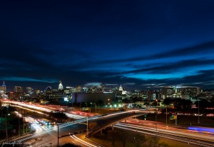 Downtown Austin Texas after Sunset