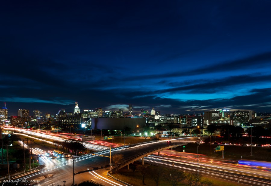Downtown Austin Texas after Sunset