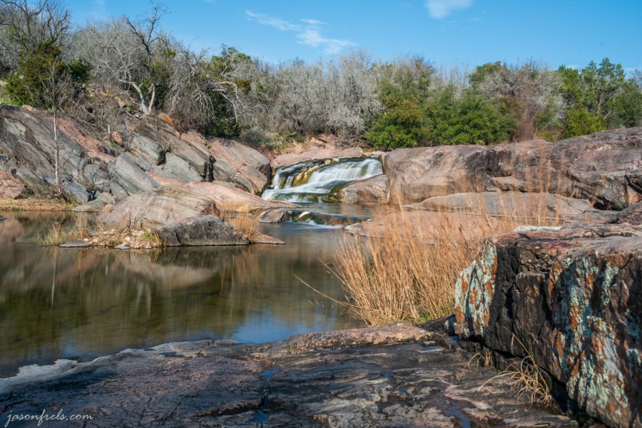 Waterfall at Inks Lake State Park Texas