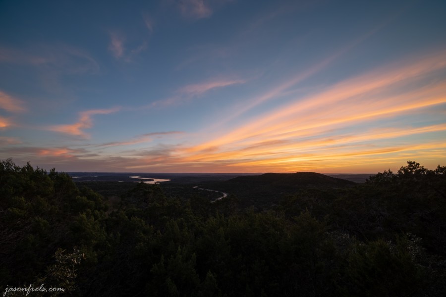 Sunset over Lake Travis Texas
