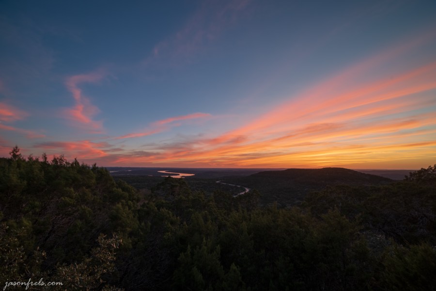 Sunset over Lake Travis Texas