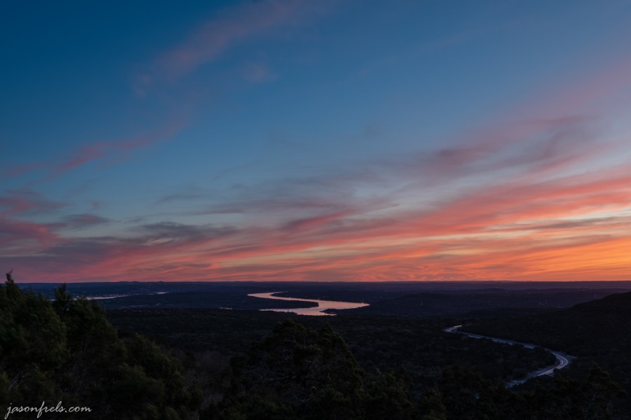 Sunset over Lake Travis Texas