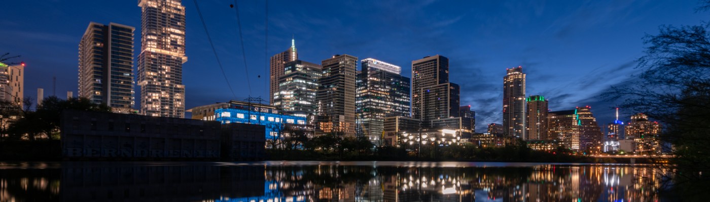 Downtown Austin Texas in the predawn twilight