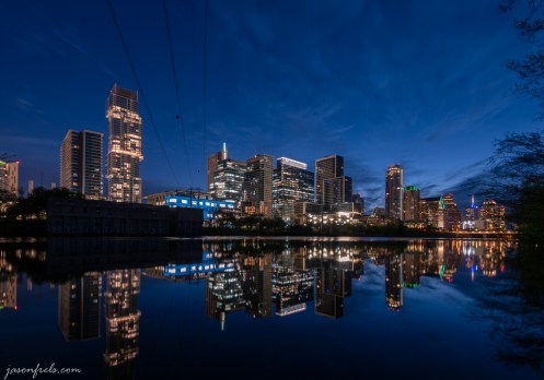 Downtown Austin Texas in the predawn twilight