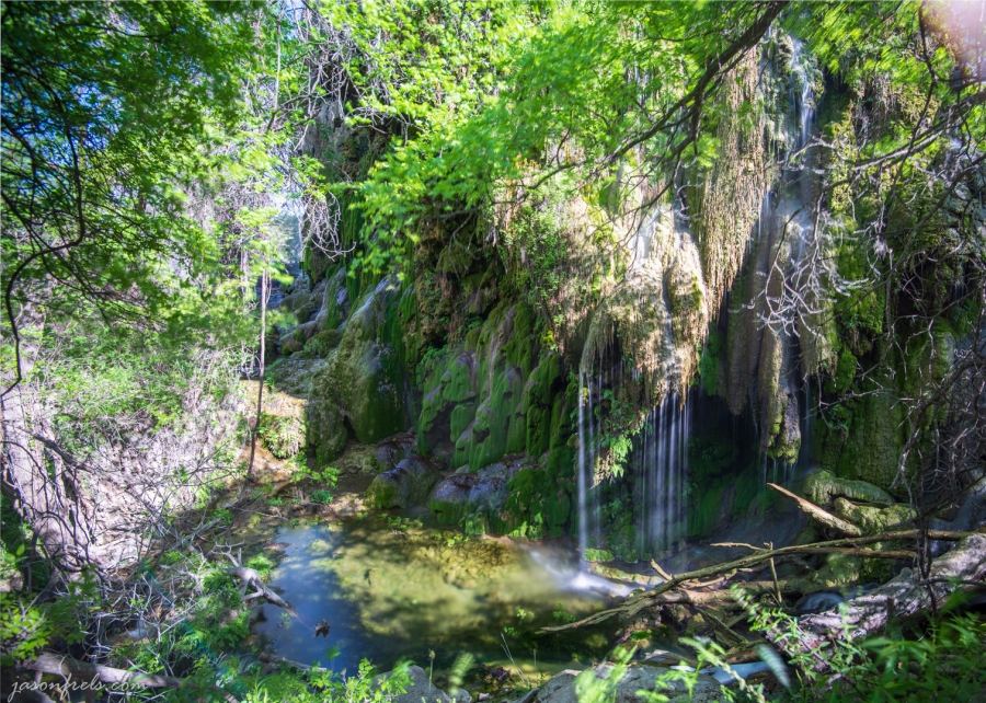 Gorman Falls at Colorado Bend State Park in HDR