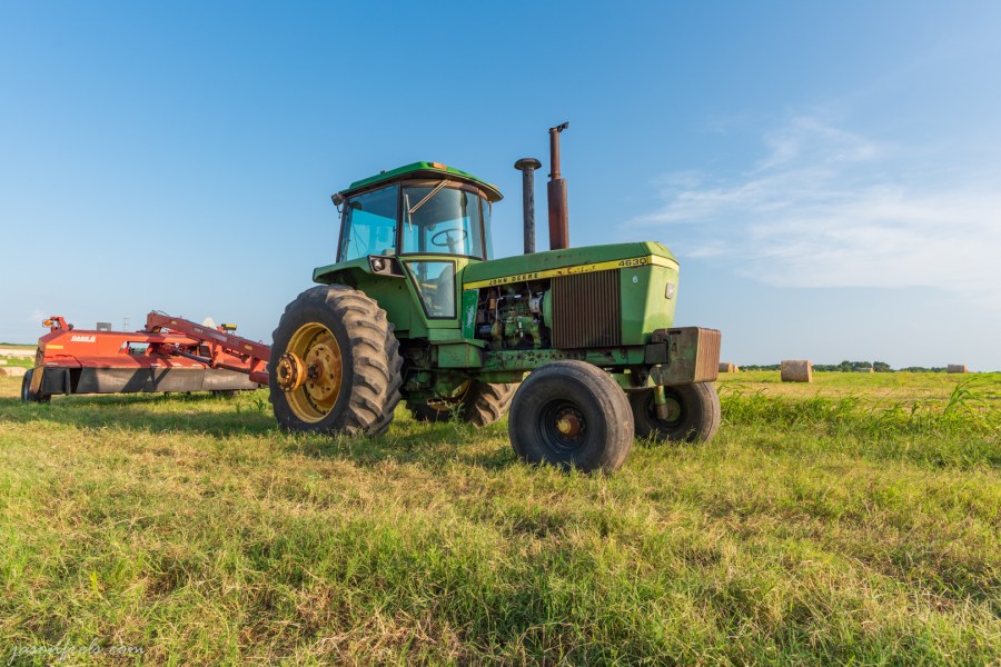 Tractor and Hay Bales