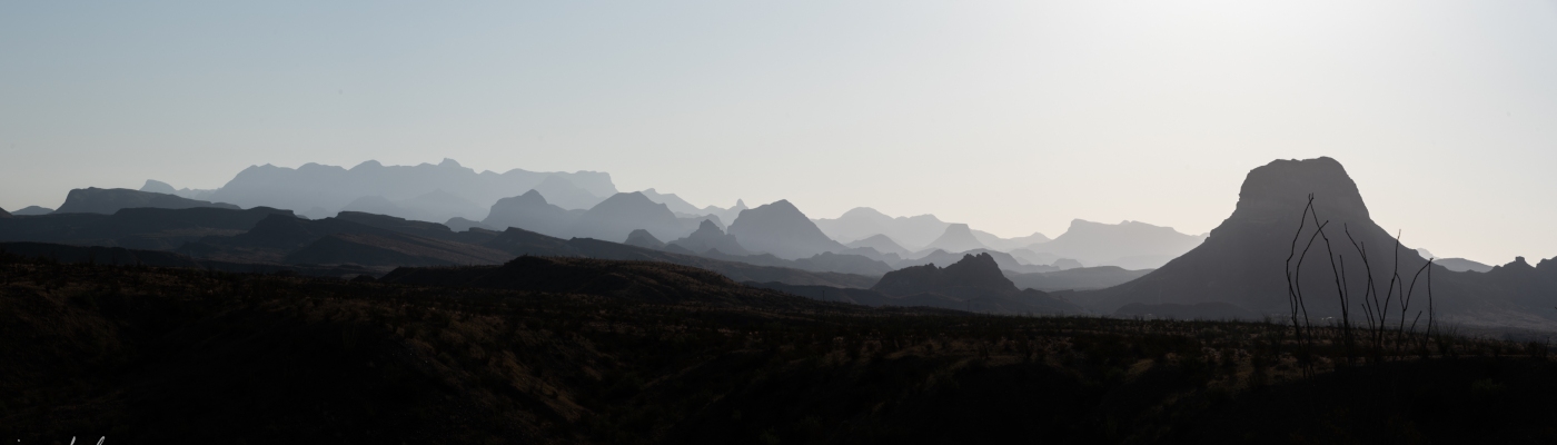 Big Bend Mountains Layered in the Morning Haze