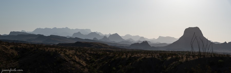 Big Bend Mountains Layered in the Morning Haze