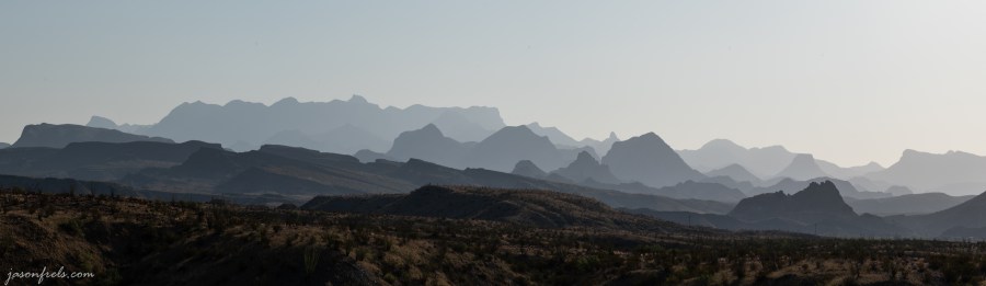 Big Bend Mountains Layered in the Morning Haze