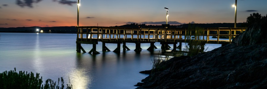 Fishing Pier at Inks Lake During Twilight
