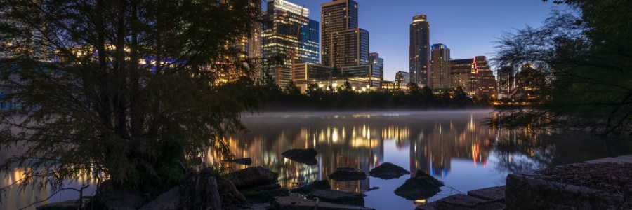 Austin Downtown in Predawn Twilight