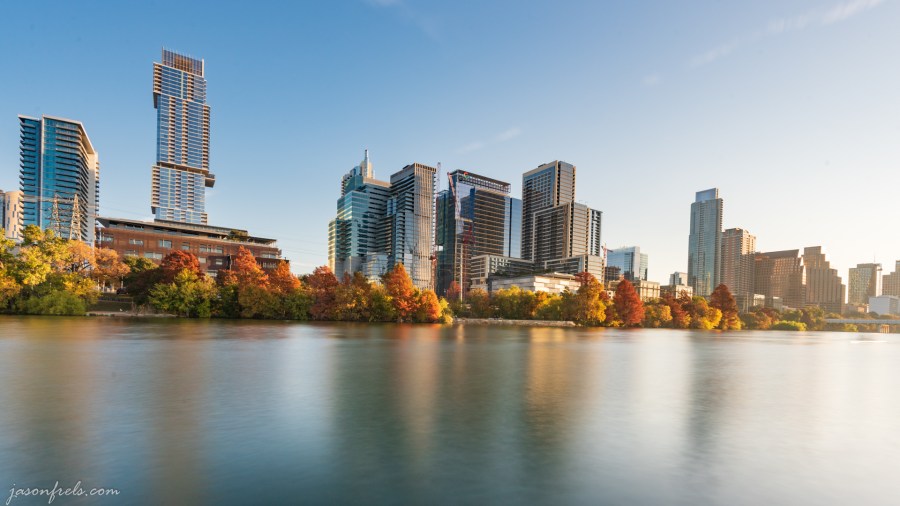 Downtown Austin at Dawn with Autumn Color