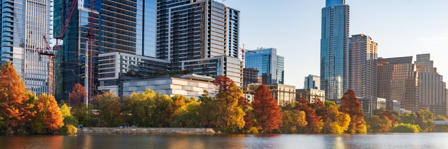 Downtown Austin at Dawn with Autumn Color