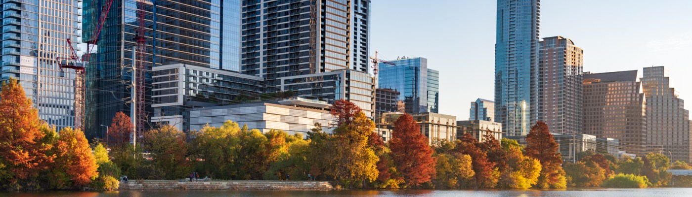 Downtown Austin at Dawn with Autumn Color
