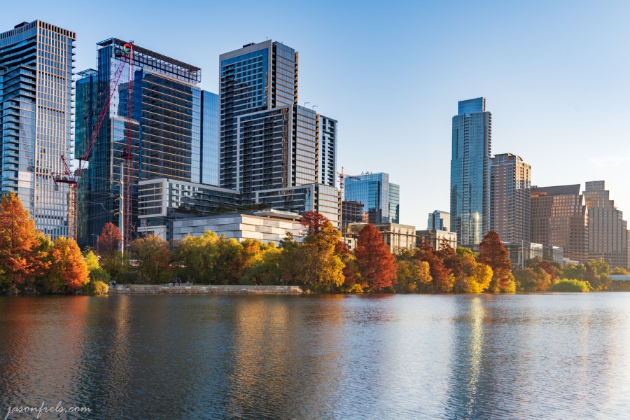 Downtown Austin at Dawn with Autumn Color