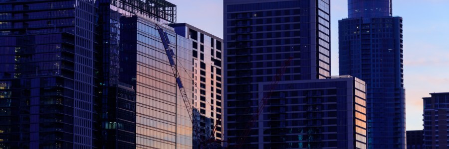 Austin Buildings in Sunrise Colors