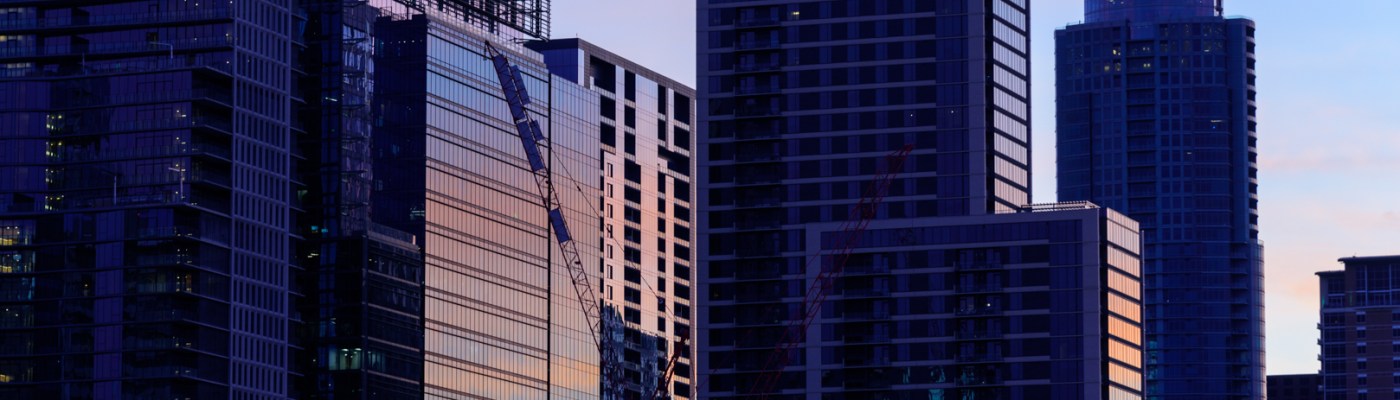 Austin Buildings in Sunrise Colors