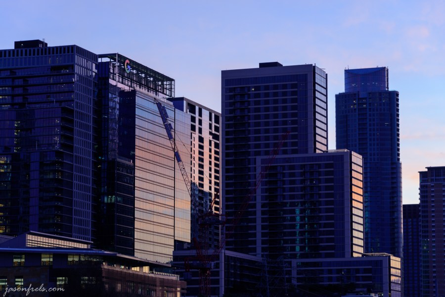 Austin Buildings in Sunrise Colors