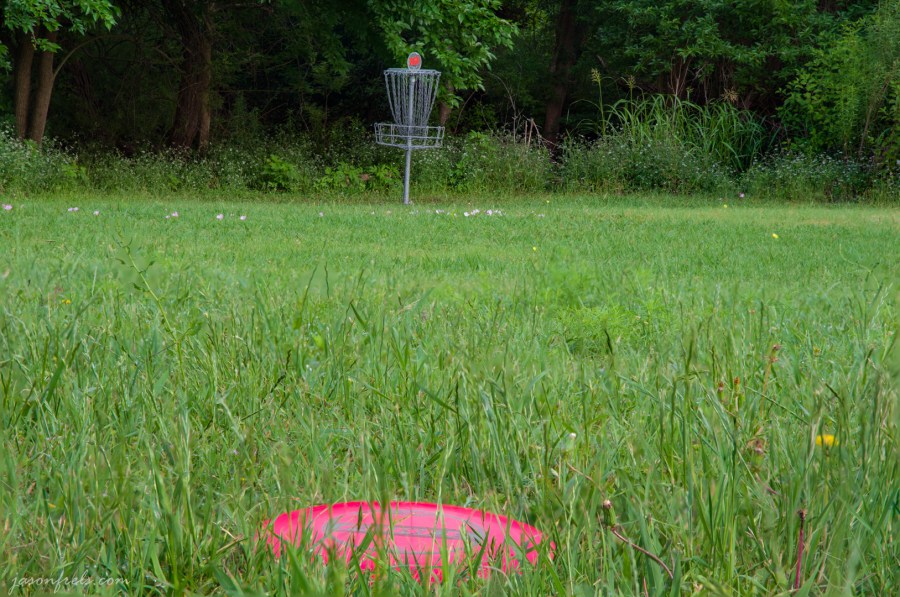 Disc and Basket at Leander Disc Golf Course
