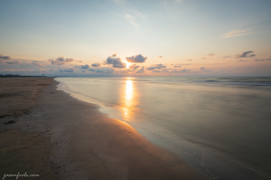 Long Exposure of a Beach Sunrise