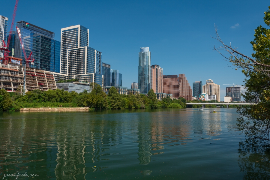 Austin from the Shore of Lady Bird Lake