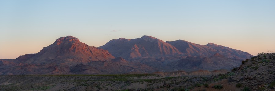 Desert Mountains in Morning Sunlight