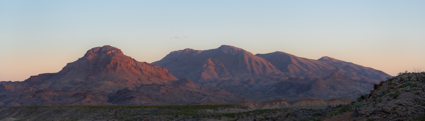 Desert Mountains in Morning Sunlight