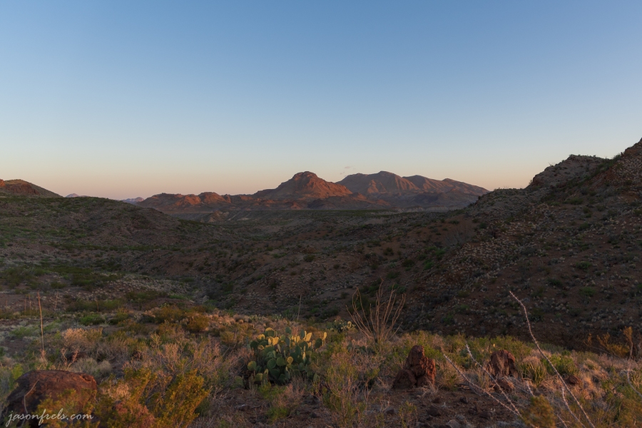 Desert Mountains in Morning Sunlight